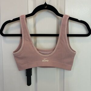 *SOLD* SKIMS Ribbed Light Pink Scoop Sports Bra